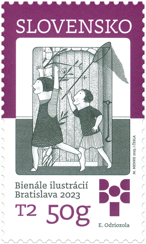 Poštová známka Bienále ilustrácií Bratislava 2023