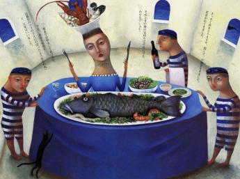 Morský zajac :   Iku Dekune  Amefurashi - Das Meerhäschen (Tokyo, Paroru-sha 2001) Grand Prix BIB 2003